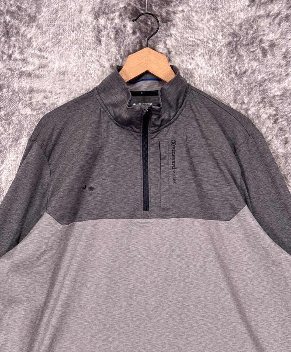 Vineyard Vines On The Go Shep Shirt XL Mens Gray 1/4 Zip South Carolina